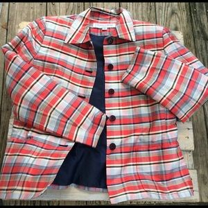Kasper ASL Plaid Silk ShantungJacket/ Blazer
